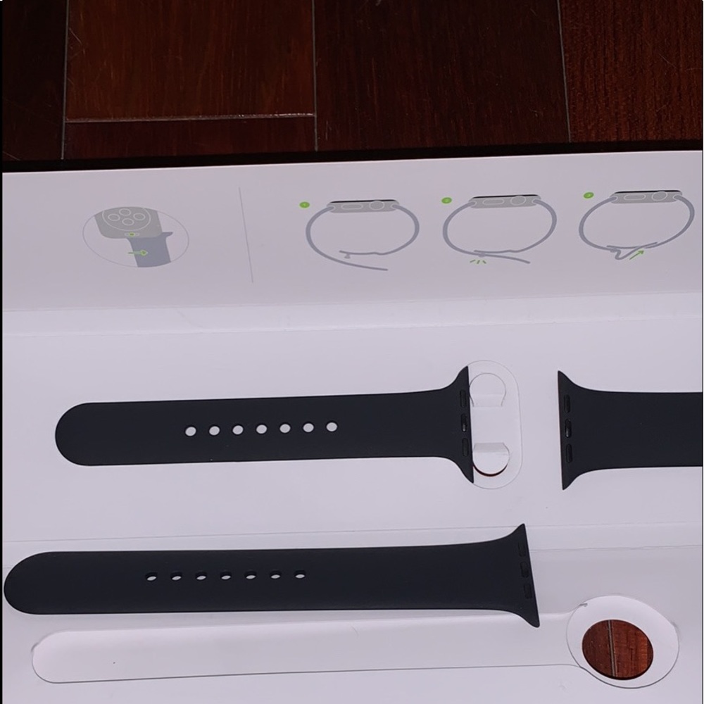 NWOT Apple Watch Black Sport Band 42mm
